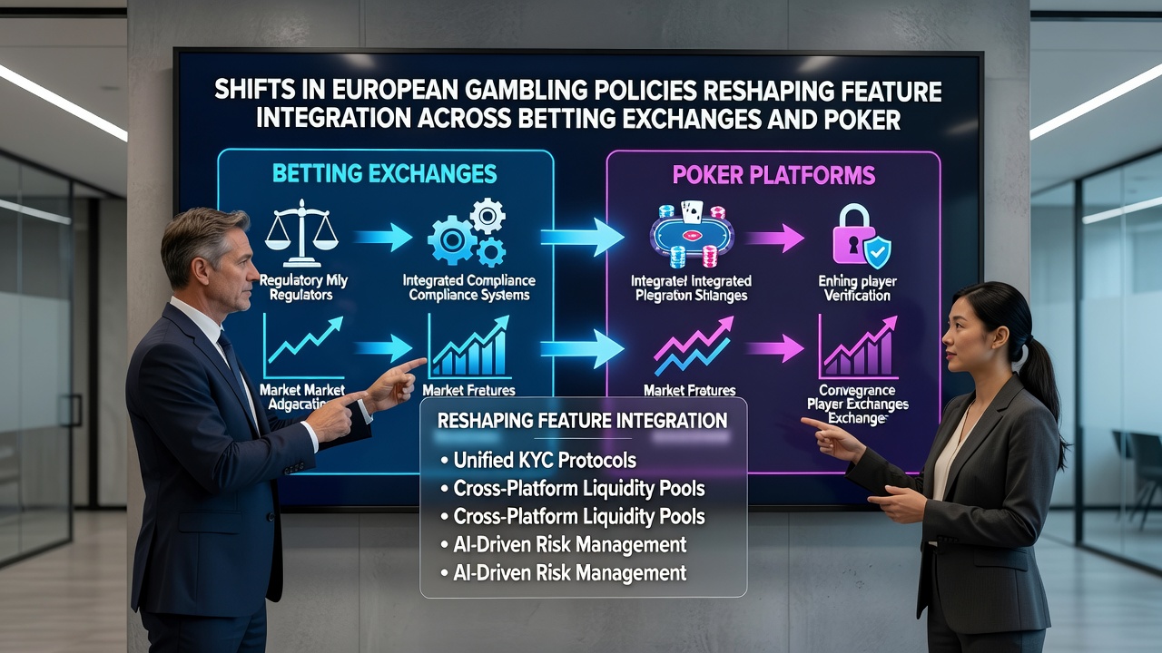 Modern poker interface displaying integrated features from European betting exchanges