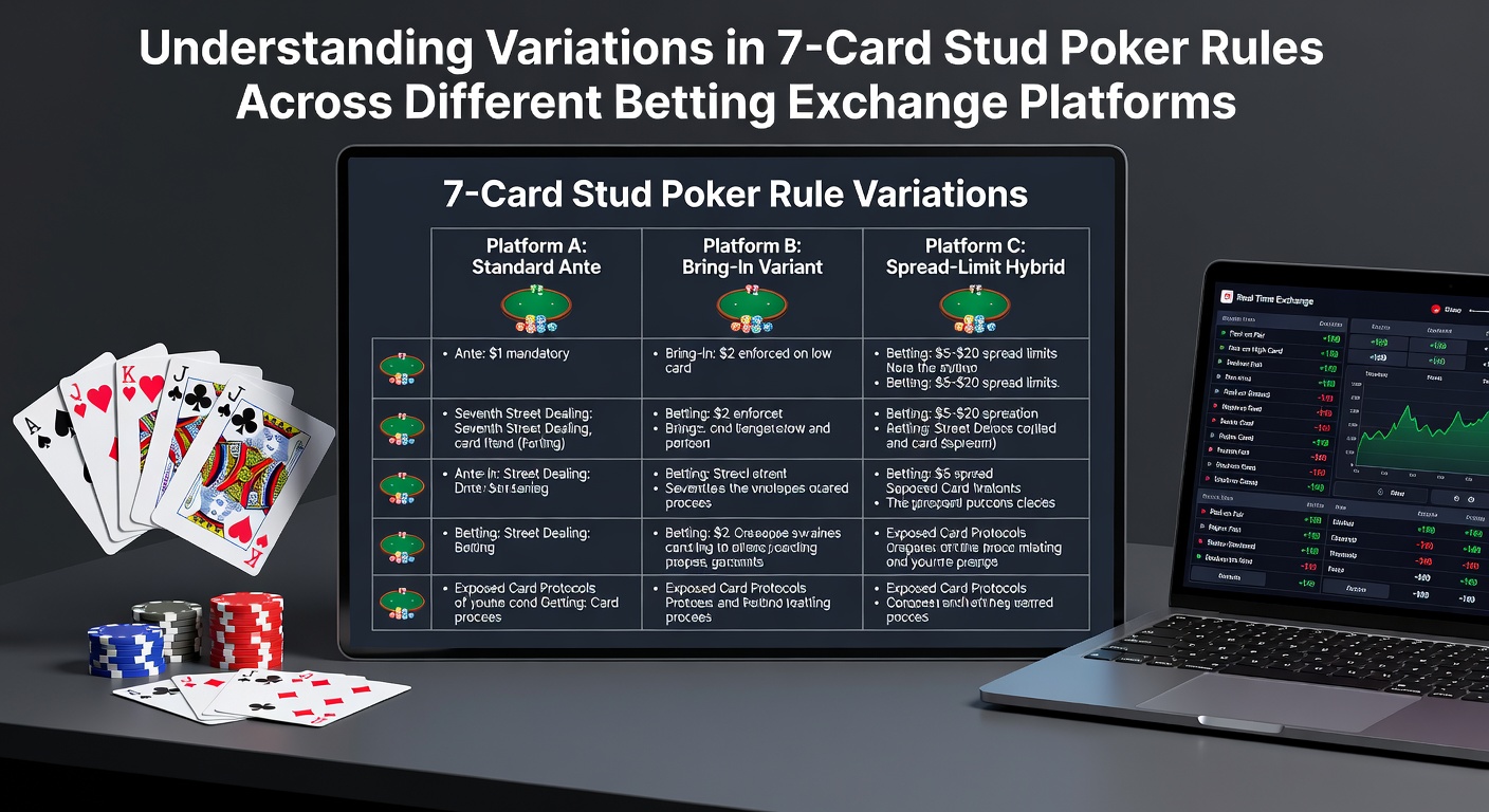 Diagram illustrating 7-card stud poker hand progression on digital betting interfaces