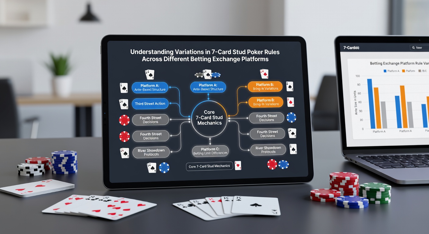 Comparison chart of ante and betting limit configurations on multiple poker exchanges